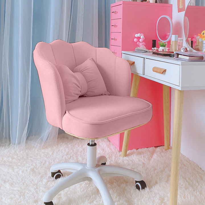 [Offer bow pillow] makeup stool Nordic leisure soft cushion chair, makeup stool