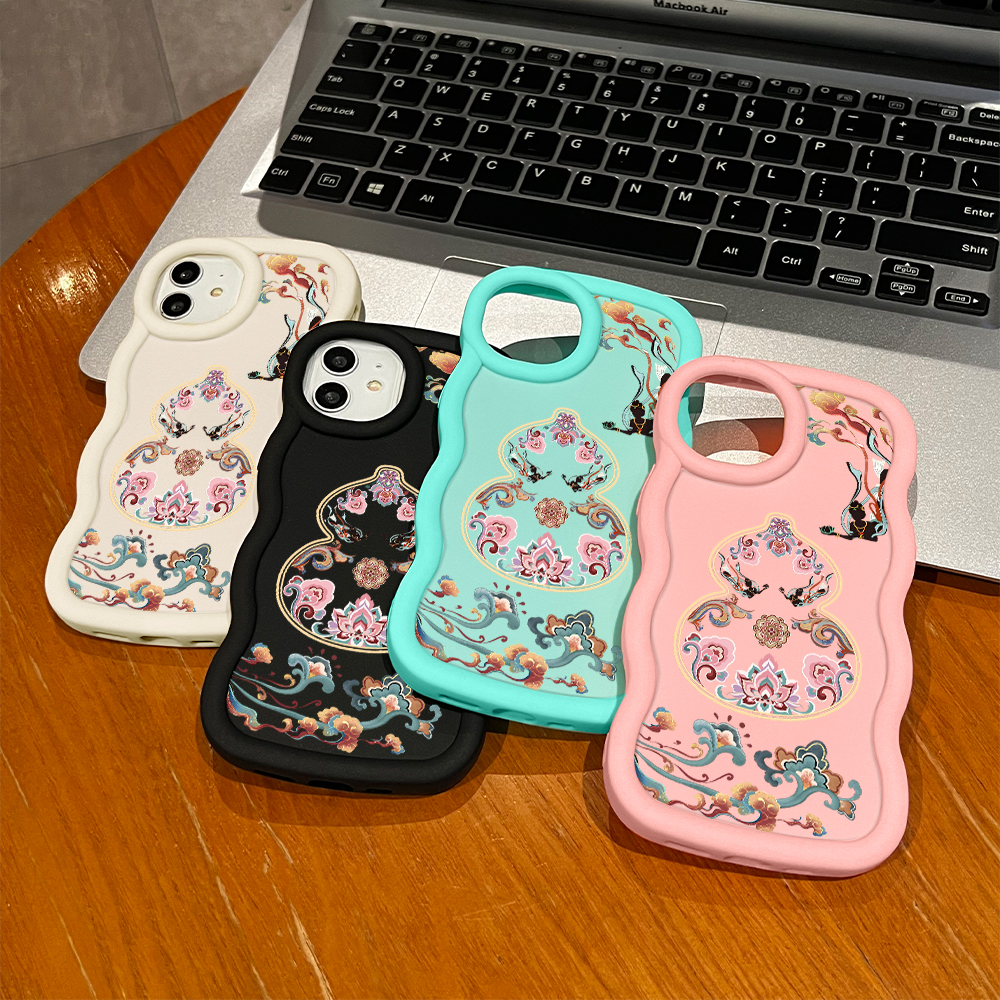 FELMYST%20for%20Samsung%20A16%20Back%20Cover%20Big%20Wave%20Edge%20Soft%20Silicone%20Gourd%20Pattern%20Macaron%20Phone%20Case%20-%20Image%208