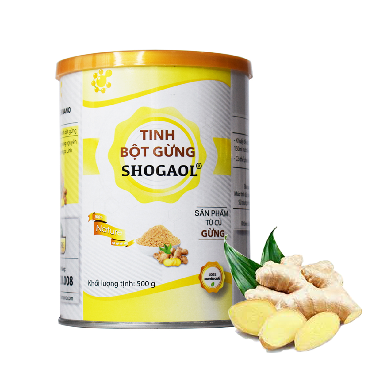 Combo 2 lon tinh bột gừng Shogaol (1kg)
