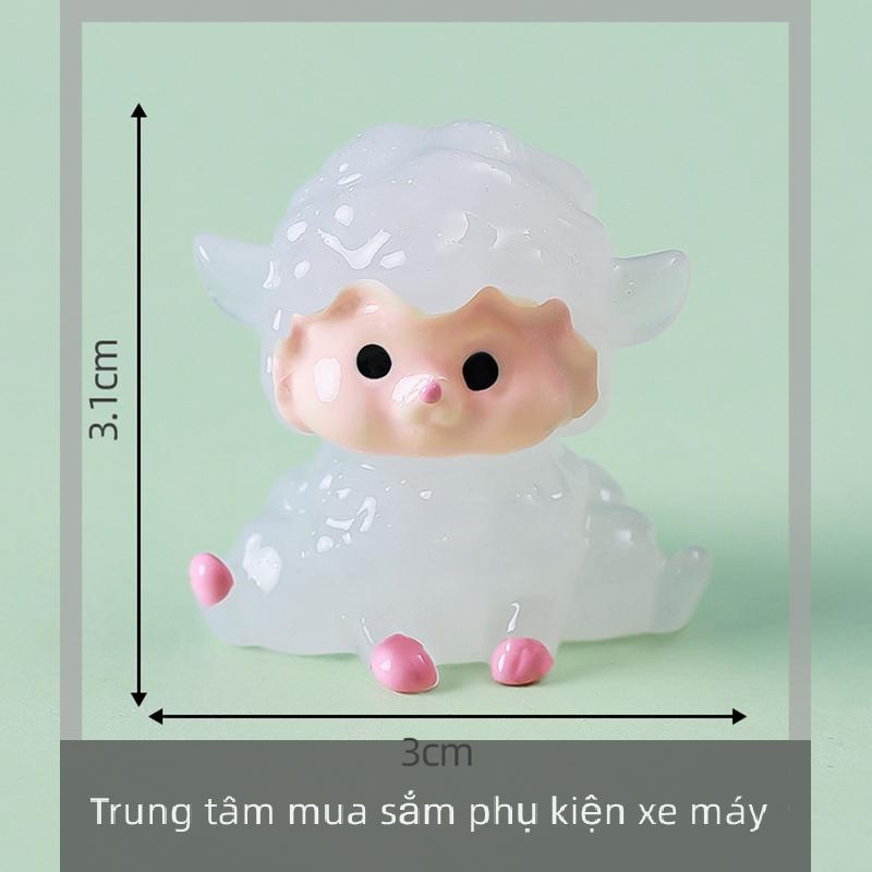 💖💝【Special price】💖💝Muya 1pcs dạ quang cừu nhựa thu nhỏ bức tượng nhỏ dạ quang cừu vi cảnh quan trang trí cổ tích vườn trang trí nội thất