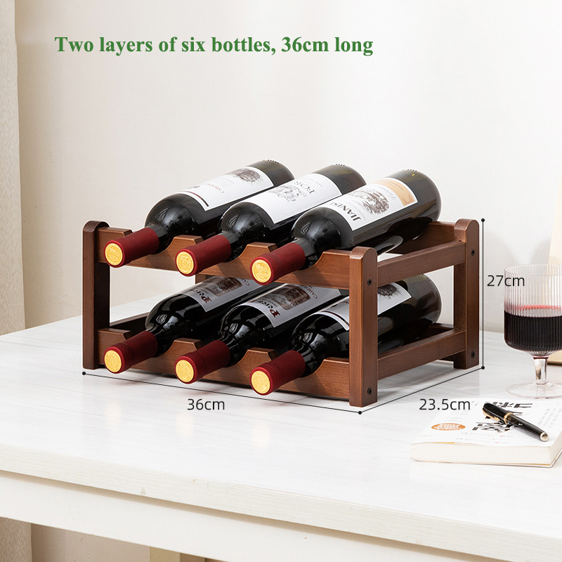 Wine shelf, home wine rack ornaments, display shelves, Save space,wine cabinet shelves, Wood,multi-bottle lattice, simple tabletop for wine storage