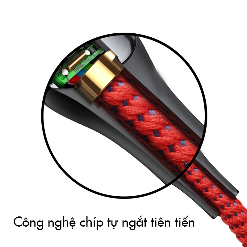 Cáp sạc iphone tự ngắt EARLDOM EC-063i, cáp sạc nhanh 2.4A cổng Micro Lightning Type-C