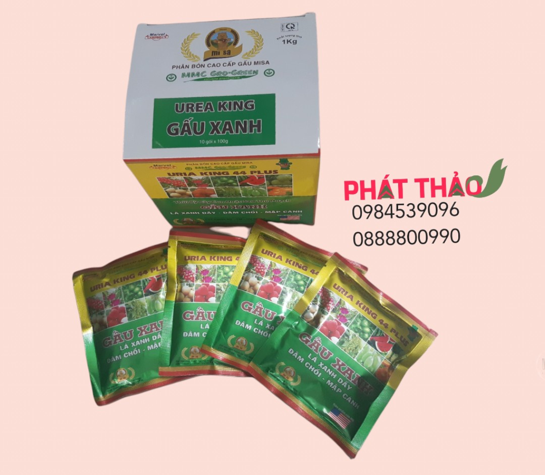 Phân bón cao cấp GẤU XANH 100gam giúp lá xanh dày, đâm chồi, mập cành.