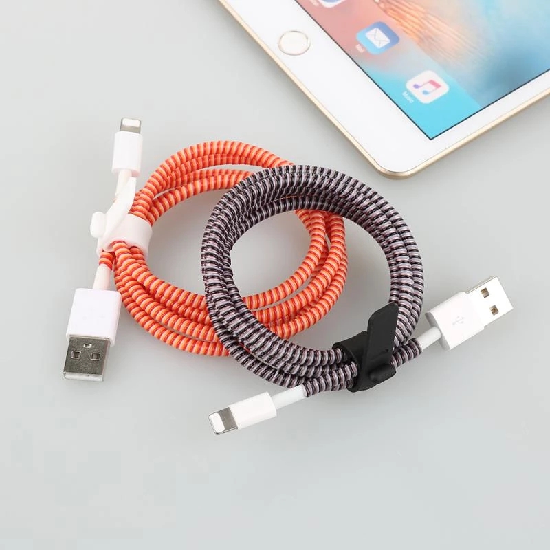 Bluewow 1.4m bảo vệ cáp Winder cho sạc USB dây Cáp truyền dữ liệu bảo vệ Bìa bảo vệ dây tổ chức