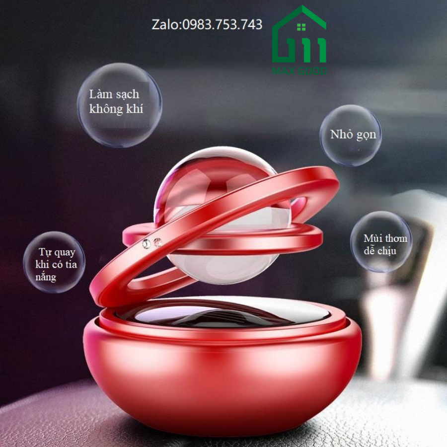 Vòng xoay vô cực -Sáp thơm Galaxy Kim loại gắn tablo tự quay bằng năng lượng mặt trời( có bán lẻ sáp thơm)