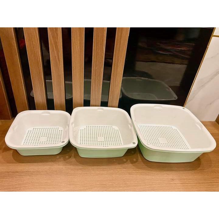 SÉT 6 MÓN GỒM 3 RỔ & 3 CHẬU NHỰA ECCO HÀNG VN