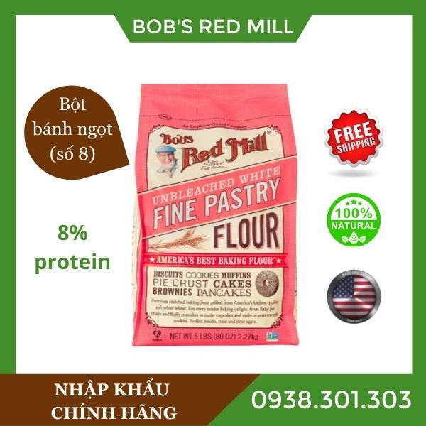 Bột mì mềm Fine Pastry (cake flour) Bob's Red Mill 2.27kg (bột số 8)