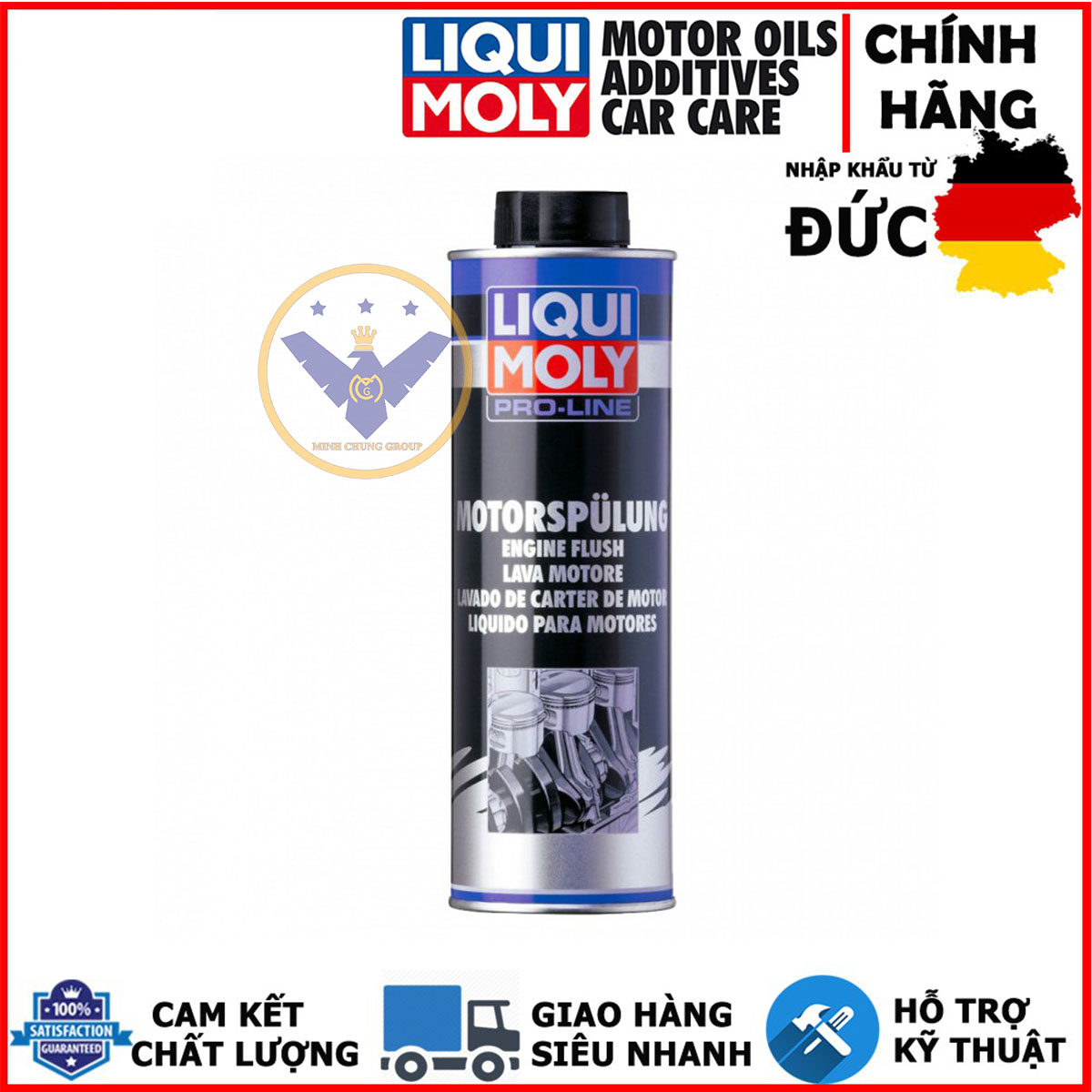 Chai súc rửa động cơ ô tô liqui moly engine flush 2427 500ml