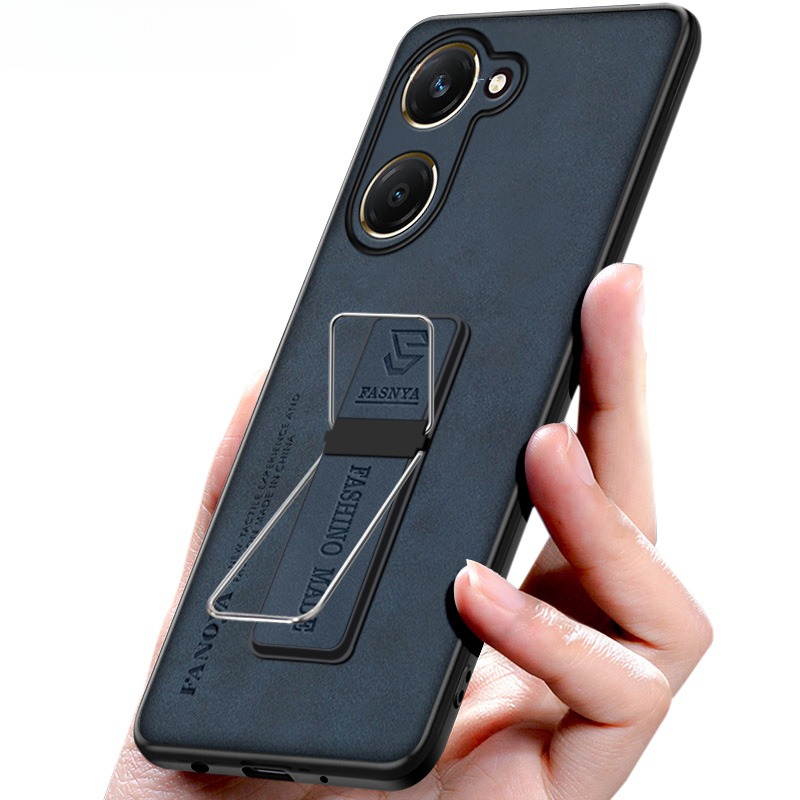 For VIVO Y03 Y03T Y18 Y18S Y28S Phone Case Fluff Luxury Sheepskin Silicone Soft TPU Anti-knock Kickstand for Vivo Y03 Y03T Y18 Y18S Y28S Cover casing HP.