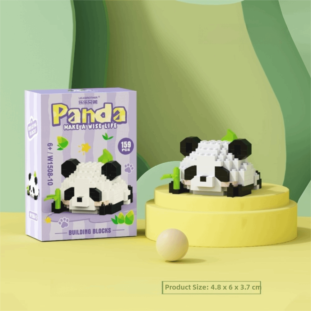 New Micro Panda Building Blocks Toys Cartoon DIY Model Nanobricks ...