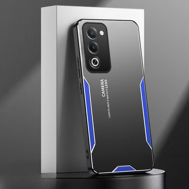 Phone case OPPO A5i Pro Aluminum Metal Matte Cover Soft Silicone Frame Camera Protection Cover For Back Cover OPPO A5i Pro Case. 