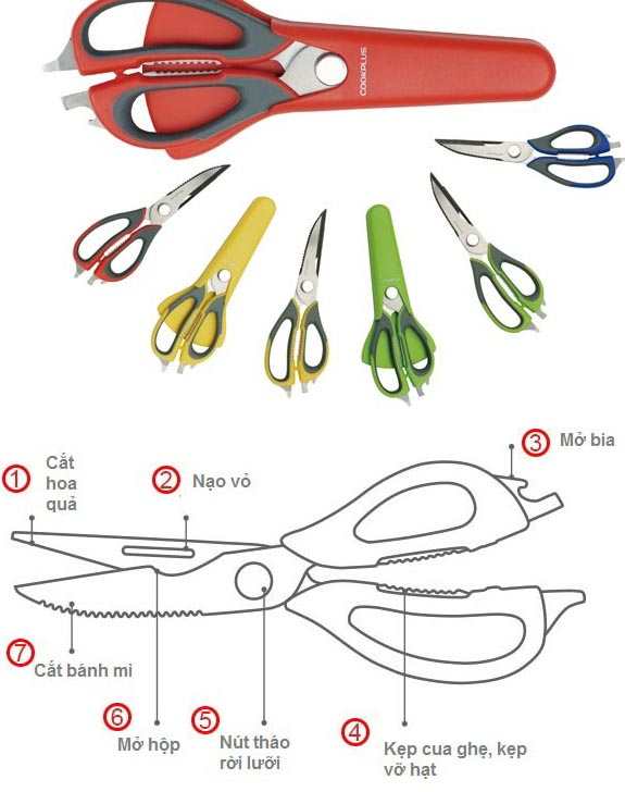 Kéo nhà bếp đa chức năng Lock&Lock 8in1