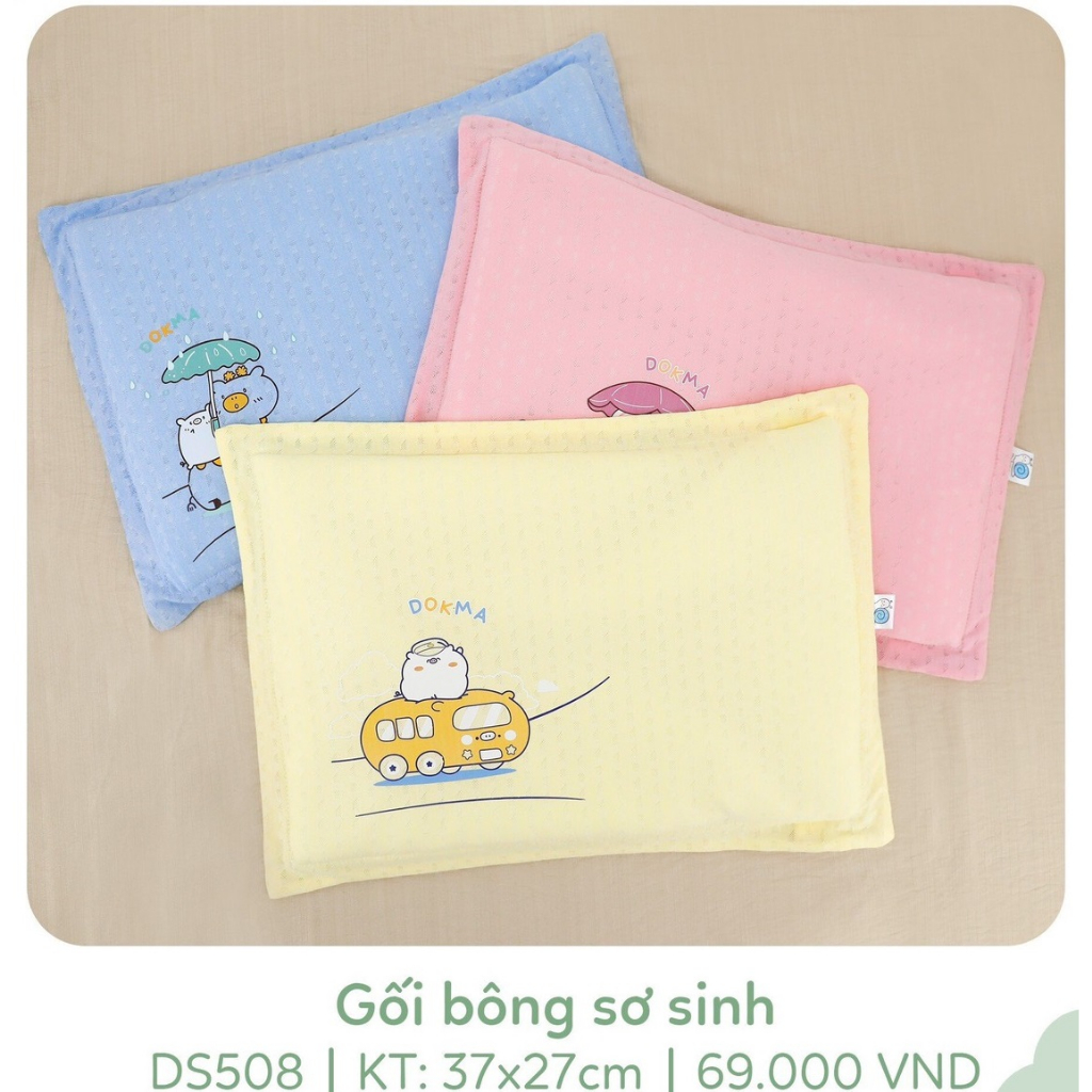 Gối xô sơ sinh Dokma DS100 (Kích thước 36x26cm)