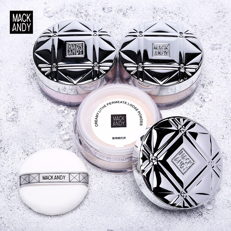 Phấn phủ bột Mack Andy che khuyết điểm chống thấm nước kiềm dầu