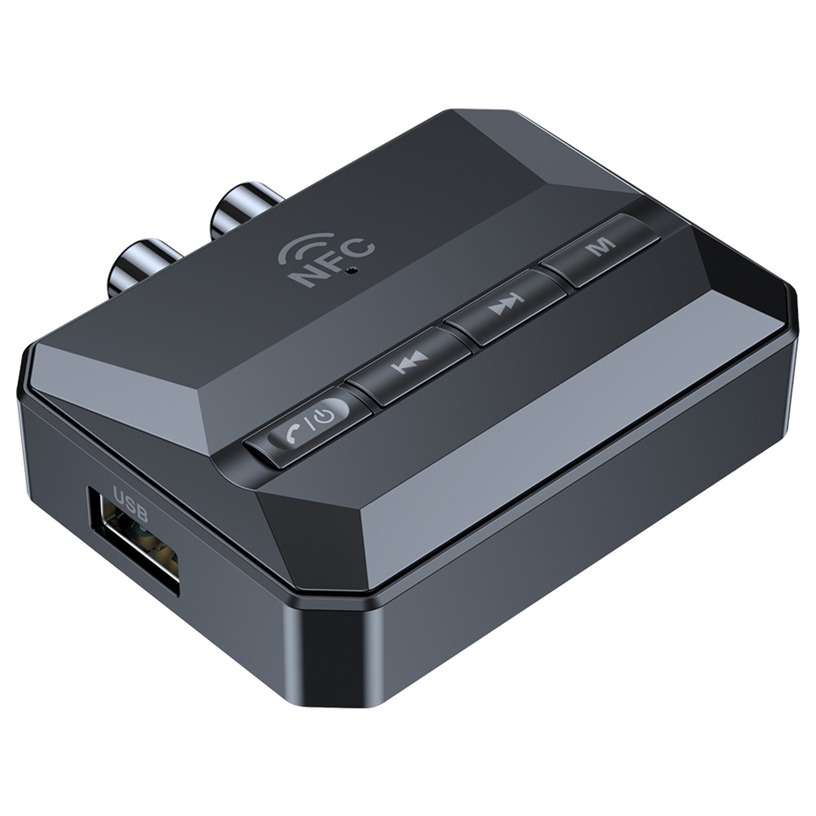 Bluetooth-compatible Music Receiver Wireless Speaker Adapter Wireless Audio Receiver with Nfc Hifi Stereo Sound Usb/tf Card Play Multi-interface Low Latency Bluetooth 5.3 Adapter