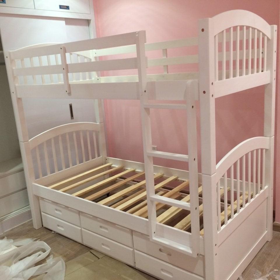 Giường 3 tầng Bella 179-Màu Trắng