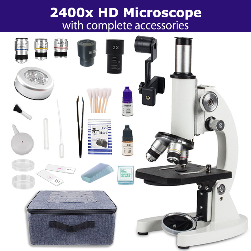 Microscope 40X2400X with HighDefinition Imaging Allmetal body for