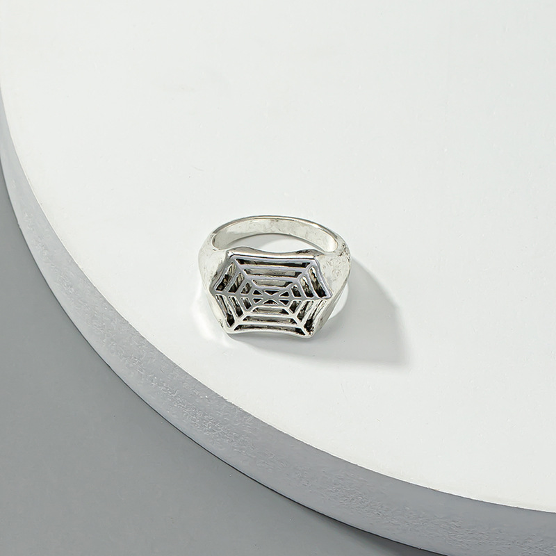 Direct supply jewelry spider web ring fashion retro trendy male punk ...