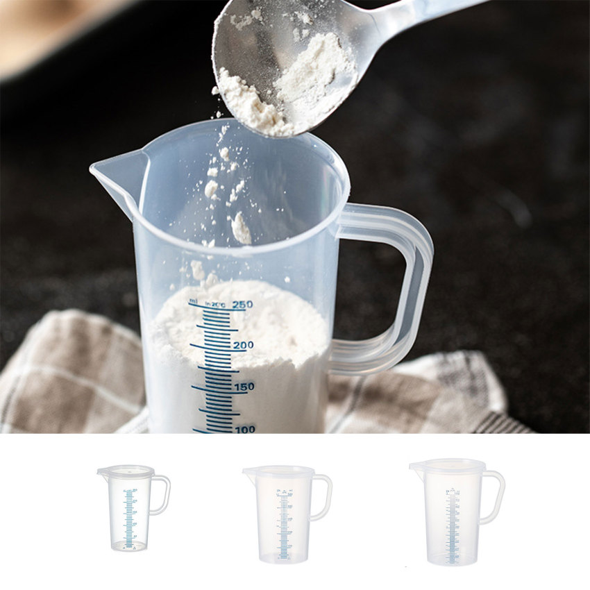 Nhựa tốt nghiệp cốc đo lường nhà bếp baking lỏng biện pháp jug cup container trong suốt đổ vòi cốc trộn công cụ