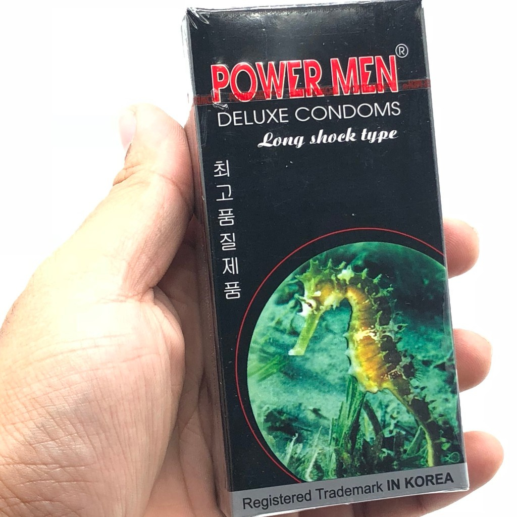 Bao cao su siêu mỏng Power Men Cá Ngựa, bcs siêu mỏng kéo dài thời gian