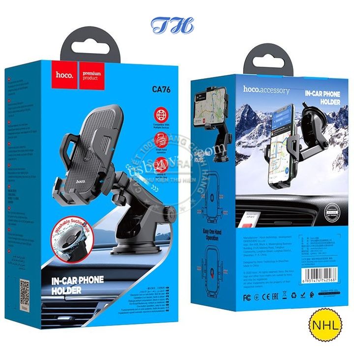 Giá đỡ điện thoại trên xe hơi, xe ô tô CA76 chính hãng hoco