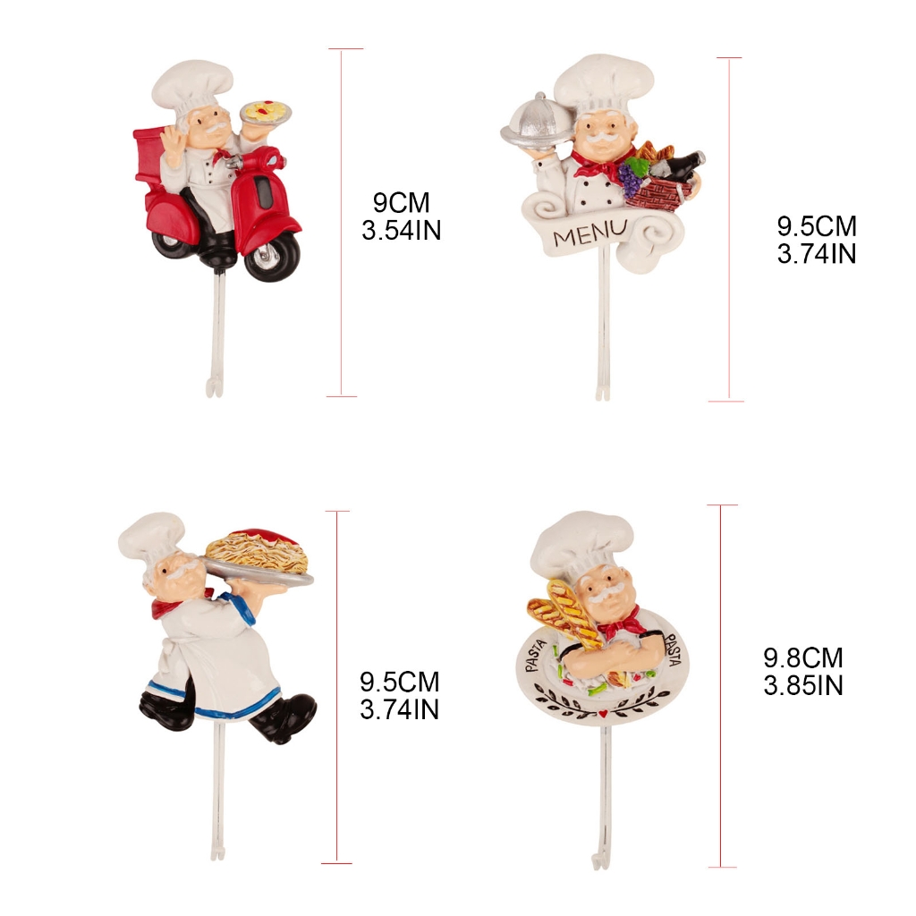 Chef Wall Hanger Decorative Chef Wall Hooks Key-Coat Utilities Hook Chef Wall