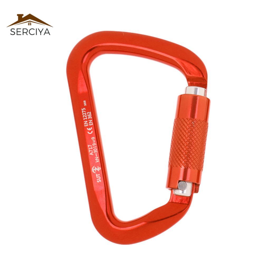 Serciya 30KN Rock Climbing D Shape Auto Self Locking Twist Gate Carabiner