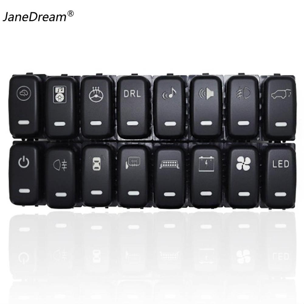 JaneDream Car Power Supply Electronic Trunk Tailgate Automatic Headlight Switch Button For Mitsubishi Zinger Lancer Fortis