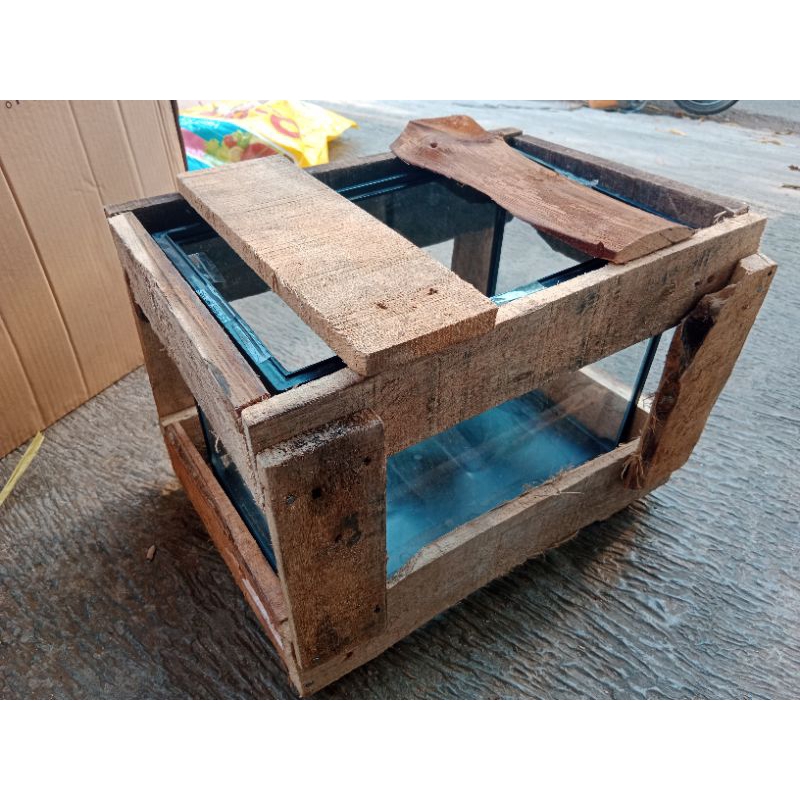 Tank Aquarium Aquascape NIKITA SIZE 60CM + PACKING KAYU