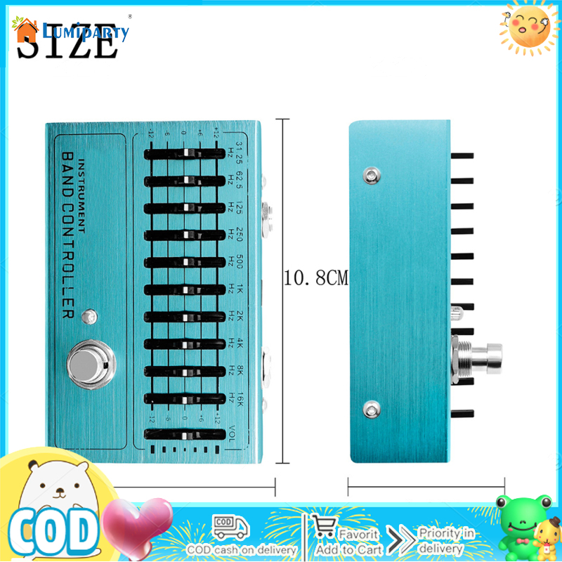 Controller Equalizer 10 Band Eq Pedal Independent Output Volume Adjustment Single-block Effect Pedal
