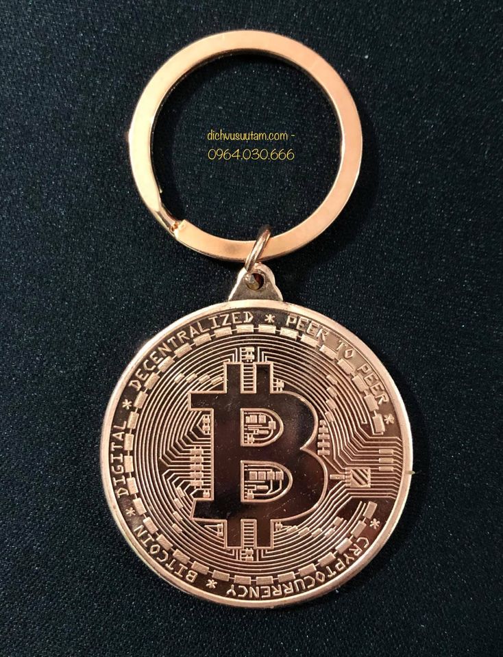 Móc khóa Bitcoin đồng độc đáo