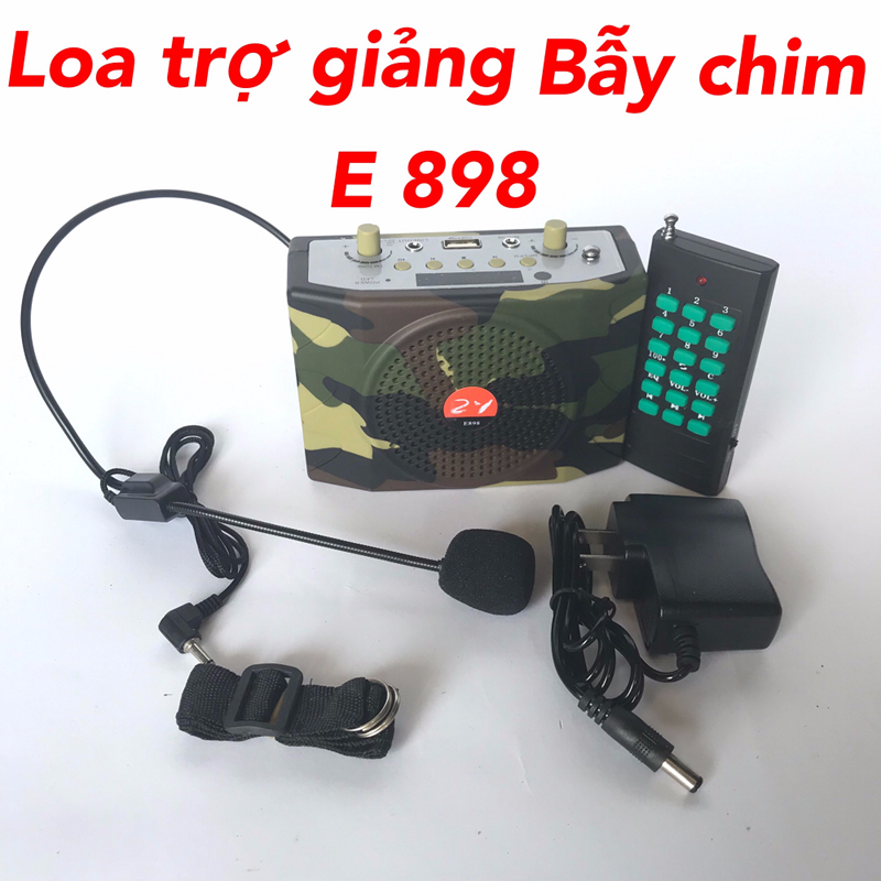 Loa Bẫy Chim Có Bluetooth E898, Có remote, túi đựng full box