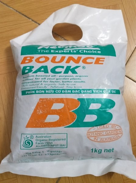 [HCM]PHÂN HỮU CƠ BOUNCE BACK NHẬP KHẨU TỪ ÚC 1kg
