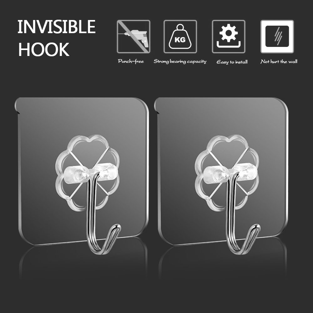 CHIPLY✨Strong✨Transparent\Cartoon Hook Wall Kitchen Adhesive Hook Creative Nail-Free Suction Cup Hook Bathroom Adhesive Hooks Heavy Duty Sticky Hooks
