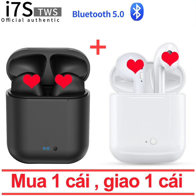 [Mua 1 cái , giao 1 cái ] Tai nghe bluetooth i7S 5.0 tai nghe thể thao mini nhỏ gọn - DÙNG TẤT CẢ ĐIỆN THOẠI - ko dây như i11, i9s, i12,