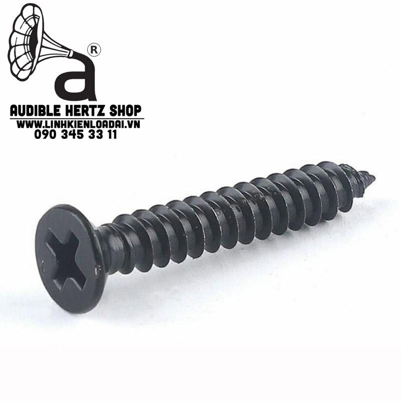 Vít gỗ đầu bằng 4 cạnh bắt loa mạ kẽm M3 (Combo 20 con)