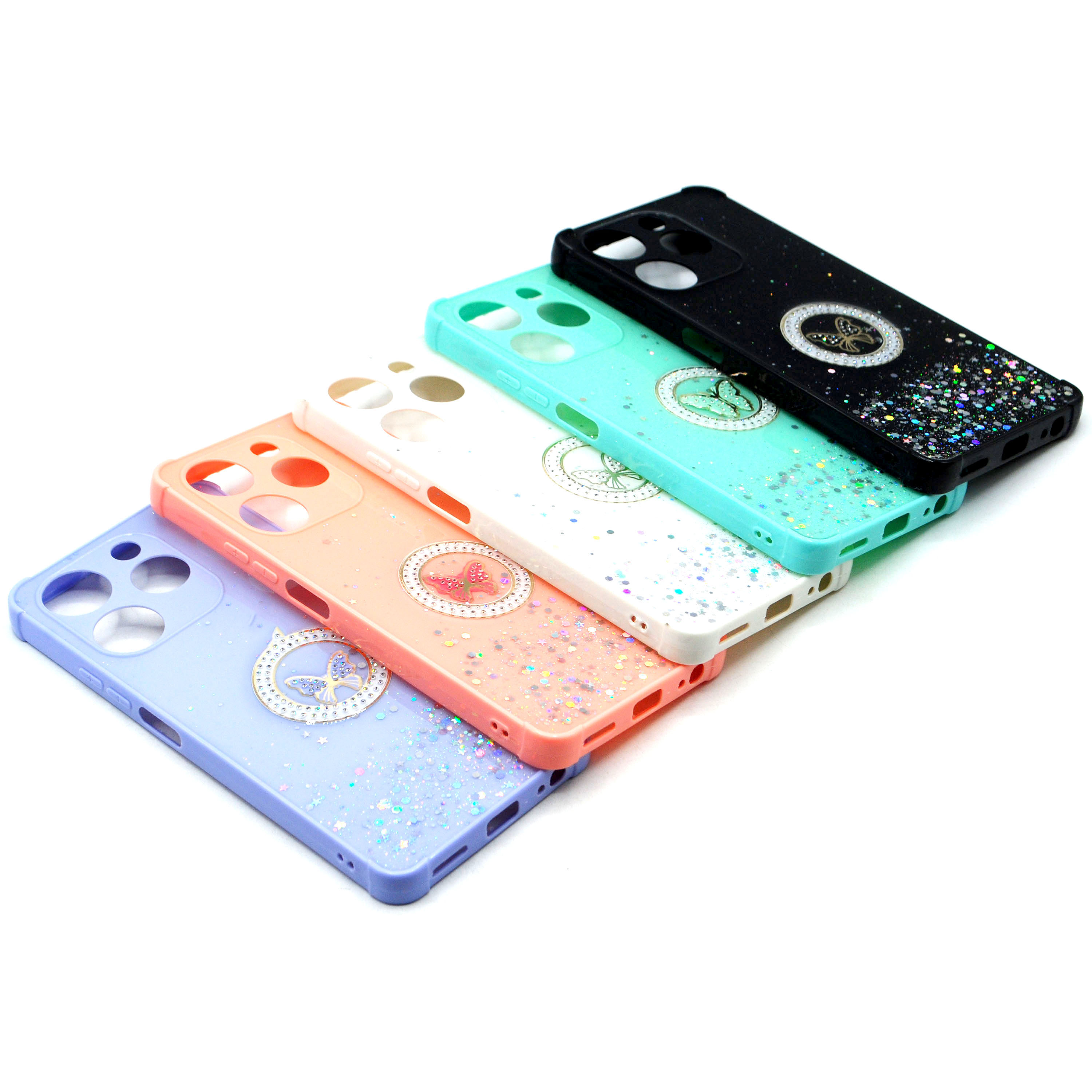 Tecno Spark 10 Pro Back Cover Mulitcolour Ladies Glitter Cover For Tecno Spark 10 Pro
