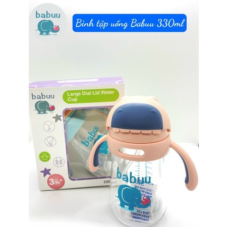 Bình tập uống PPSU nắp bật Babuu có van chống sặc cho bé