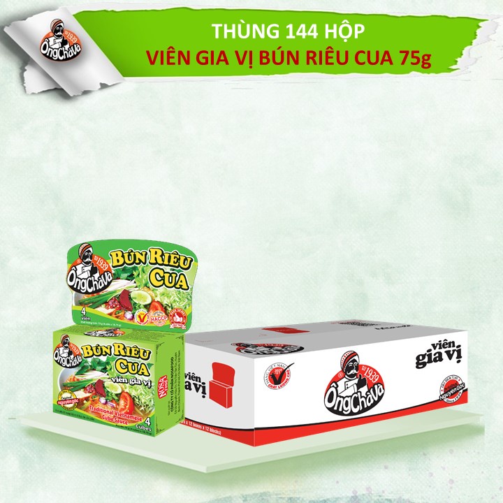 Thùng 12 lốc gia vị Ông Chà Và 75gr (Tự chọn)