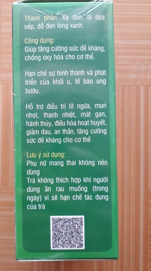Trà Xạ Đen Lụa Vy hộp 30 túi lọc