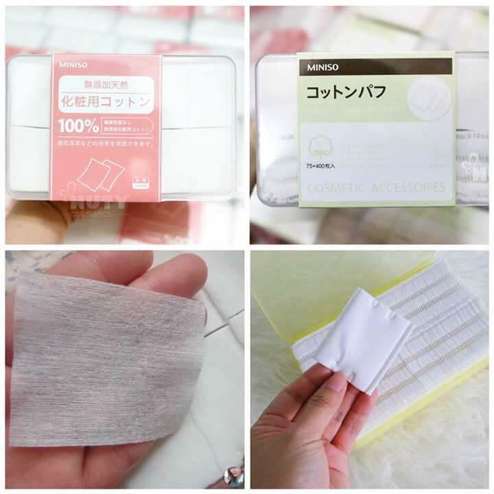 Bông Tẩy Trang Miniso 100% Cotton 1000 Miếng