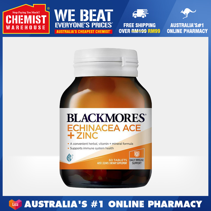 Blackmores Echinacea ACE+Zinc 60 Tablets Support Immune Function