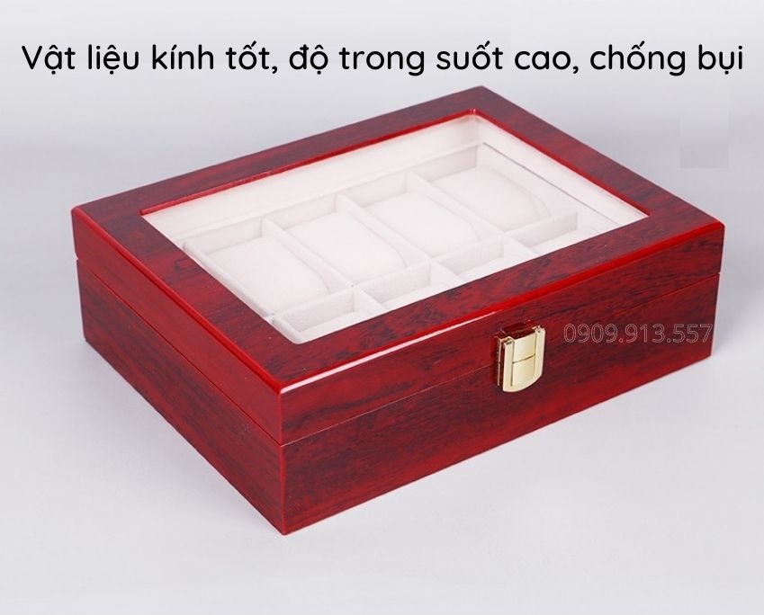 [HCM]Hộp đựng đồng hồ da 12 chiếc