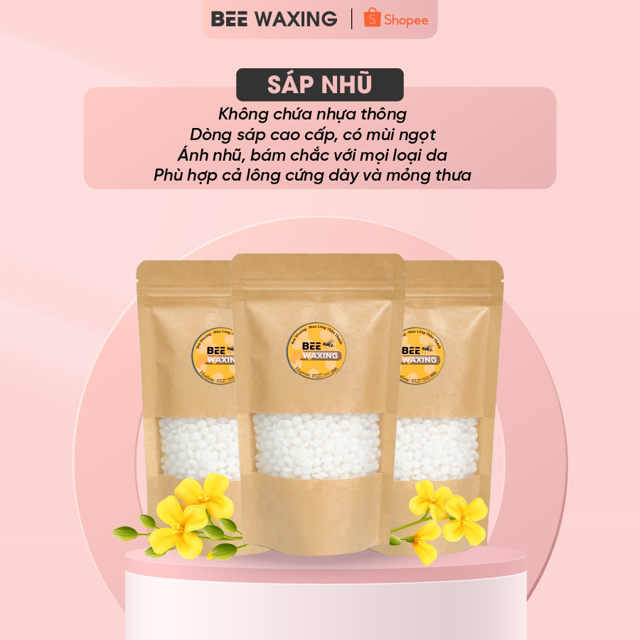 Sáp Wax Lông Siêu Bám Cao Cấp - 100gr Hard Wax Beans [Tặng Kèm Que Wax]