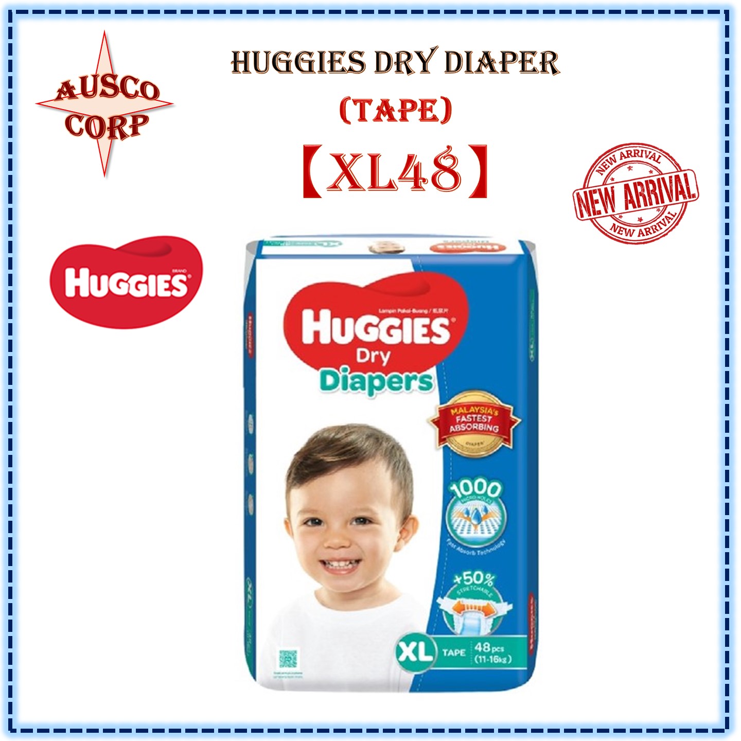 HUGGIES DRY DIAPER (TAPE) Lazada