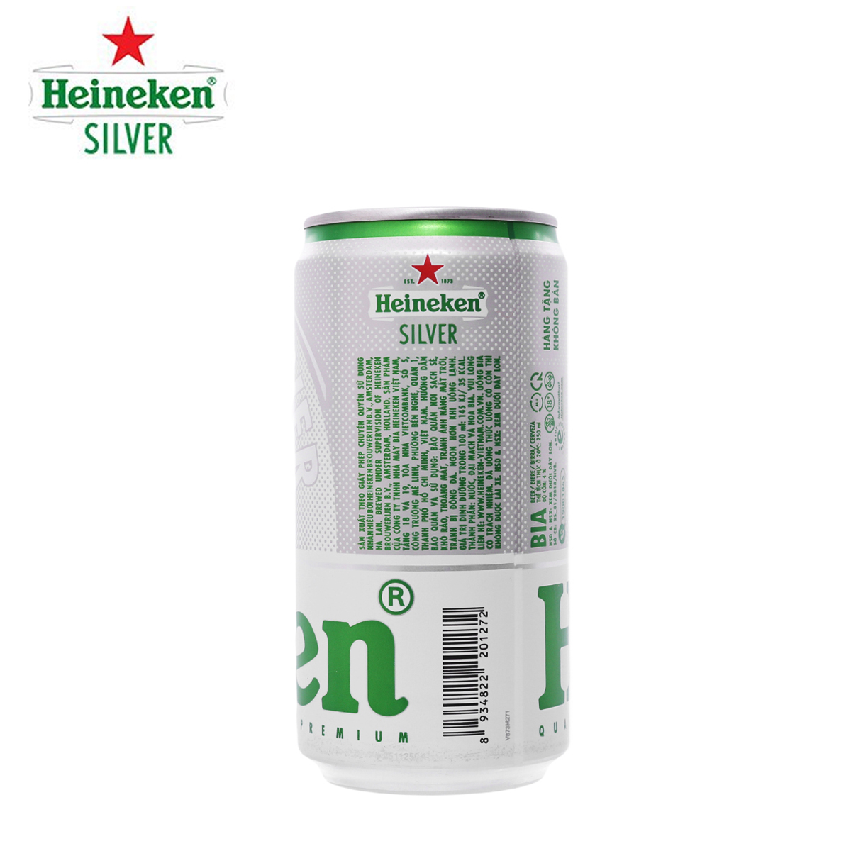 THÙNG 24 LON BIA HEINEKEN SILVER 250ML