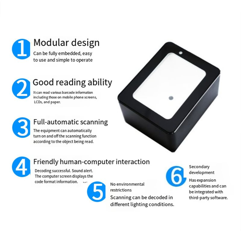 Desktop Barcode Scanner QR Code Scanning Platform Supermarket Mobile ...