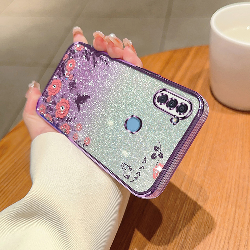 For Samsung Galaxy A11 Phone Case Glitter Bling Flower butterfly Soft Protective Back Cover For Samsung Galaxy A11 Case Girls