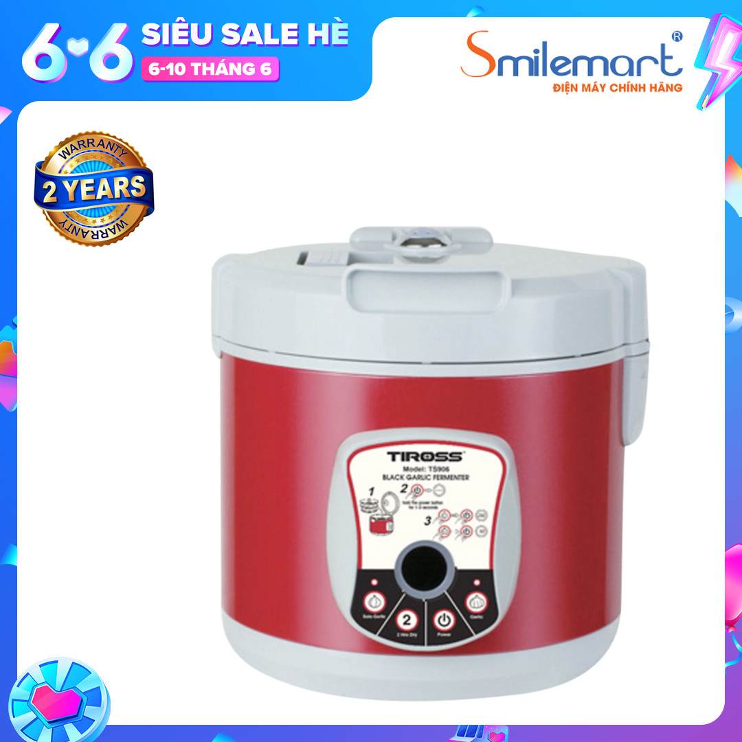 Máy Làm Tỏi Đen Tiross TS906, (Sấy khô 2h, tỏi dẻo, ngon)