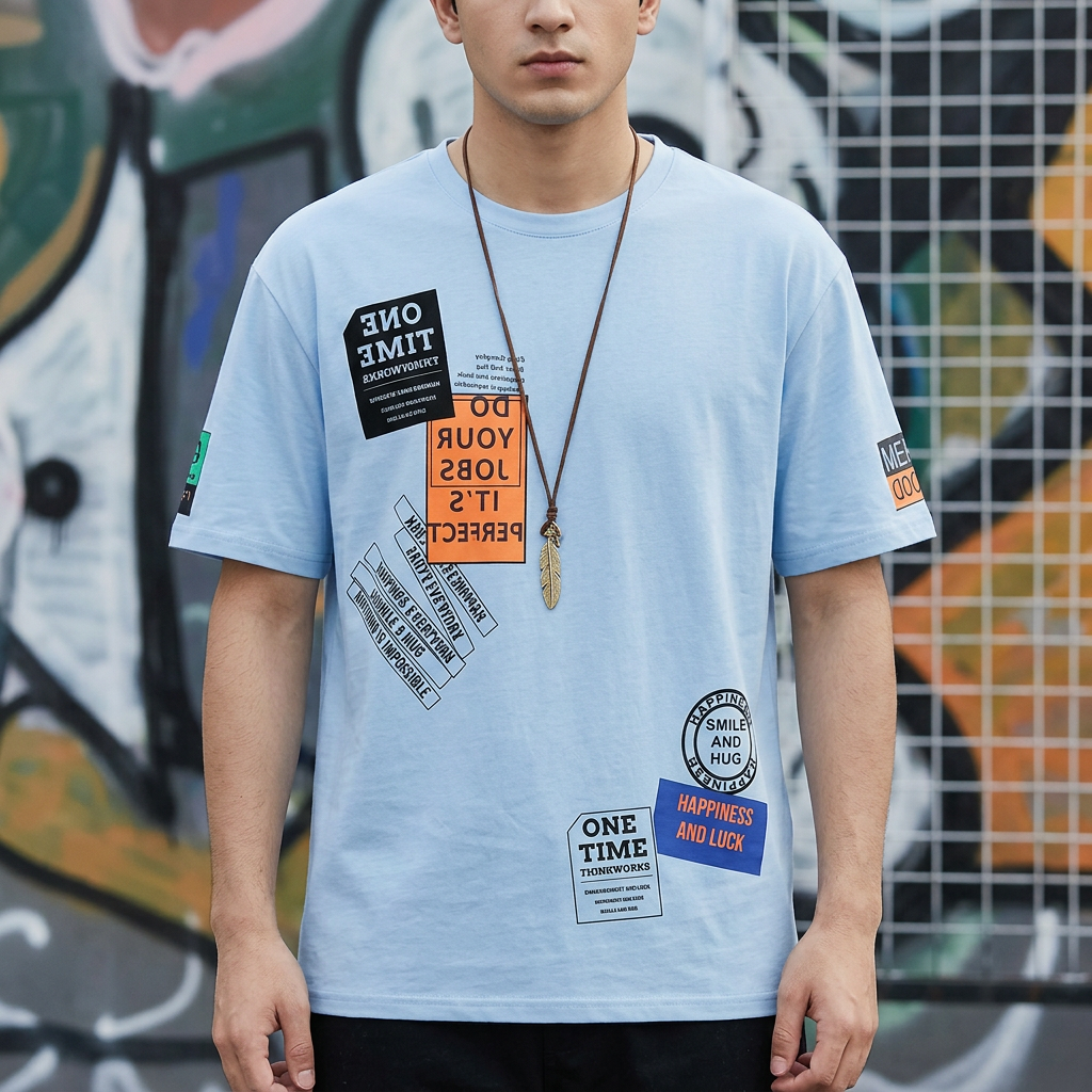 Writting Printed T shirt For Men/women Summer Collection Soft jersy o neck hlf seleves t shirt